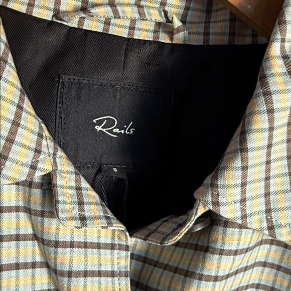 NEW RAILS North Mini Check Twill Jacket In Sage Small - Picture 6 of 9